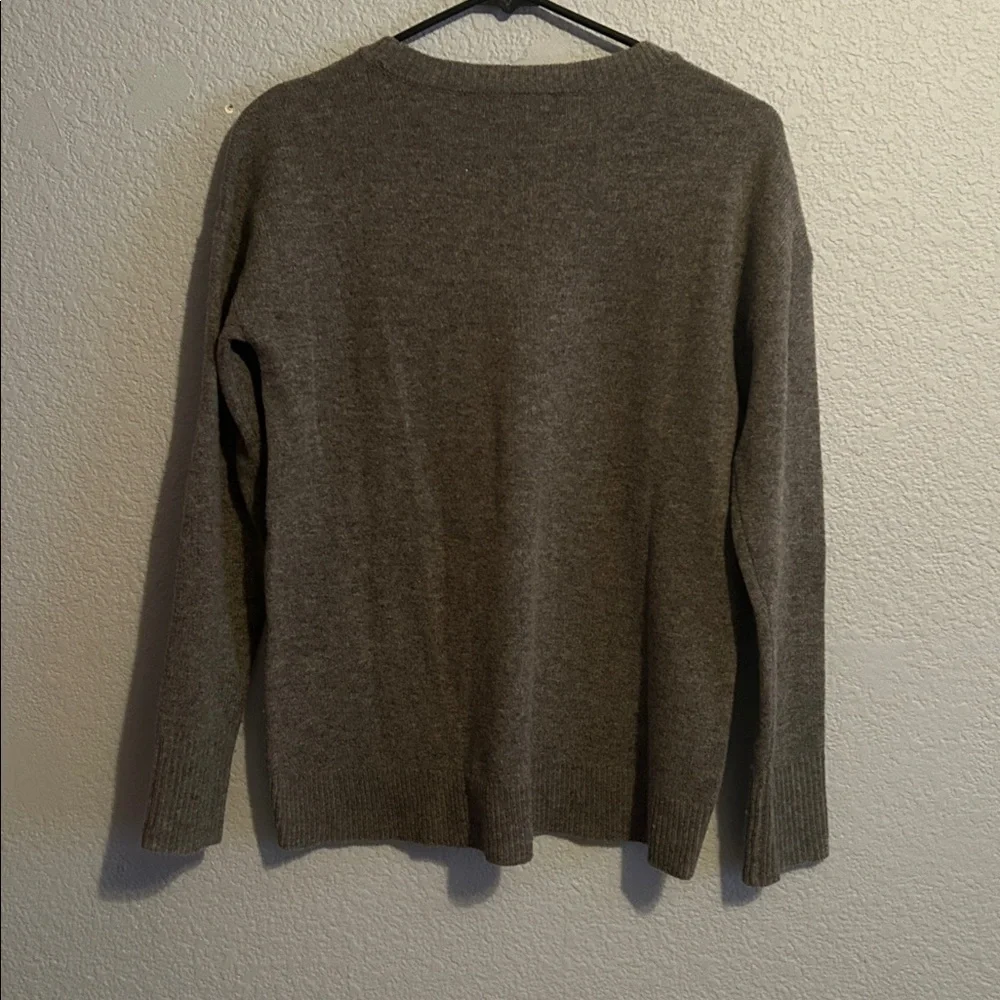 J. Crew Grey Sweater with Bronze Details
